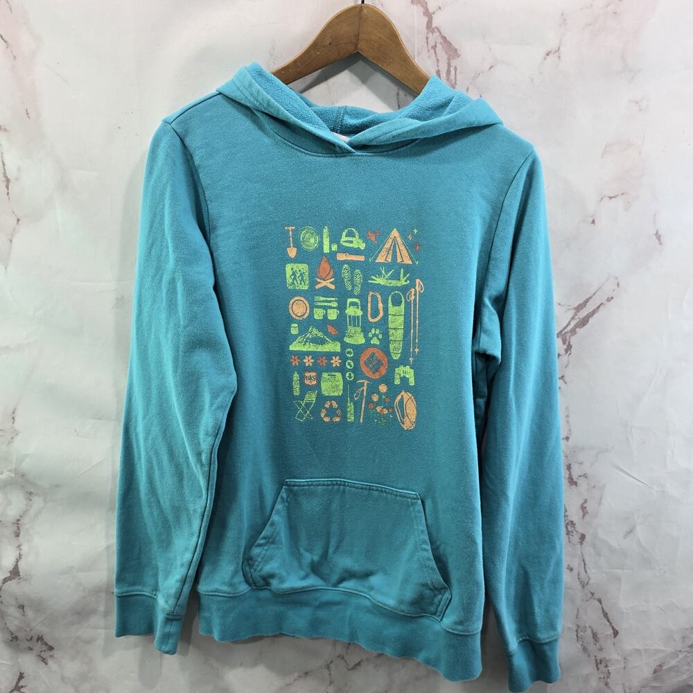 Columbia Hoodie Youth XL 18 20 Blue Sweatshirt Hiking Backpacking Camping Gear